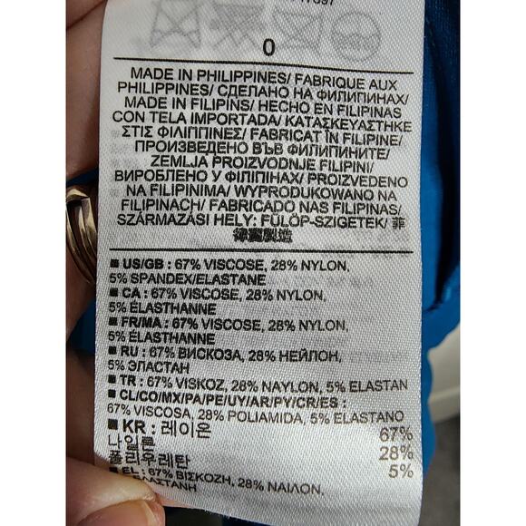 Banana Republic Viscose Blend Teal Dress, NWT, Size 0 - Picture 6 of 6